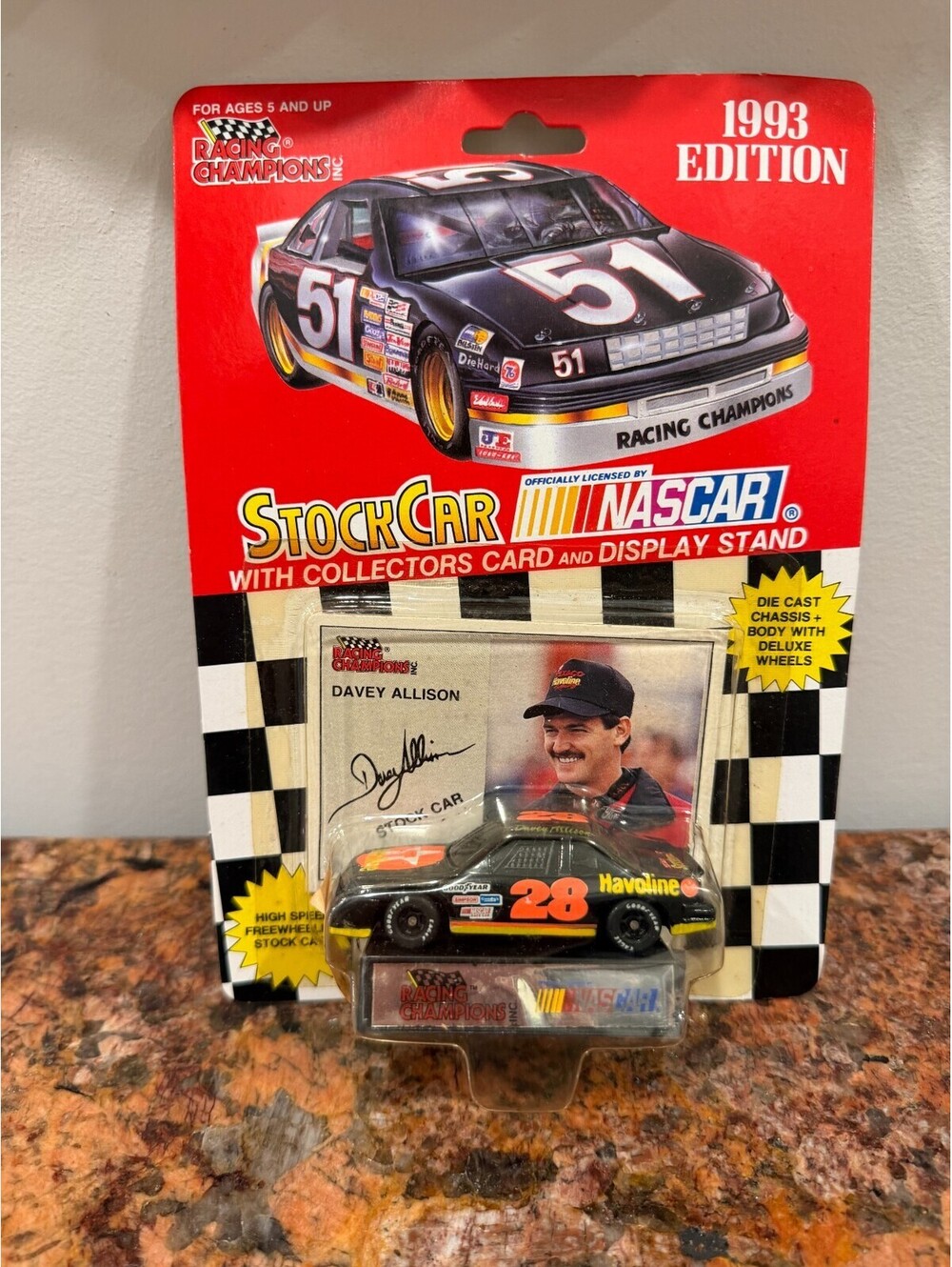 Vintage 1993 Racing Champions 1:64 Scale Die-Cast NASCAR Stock Car